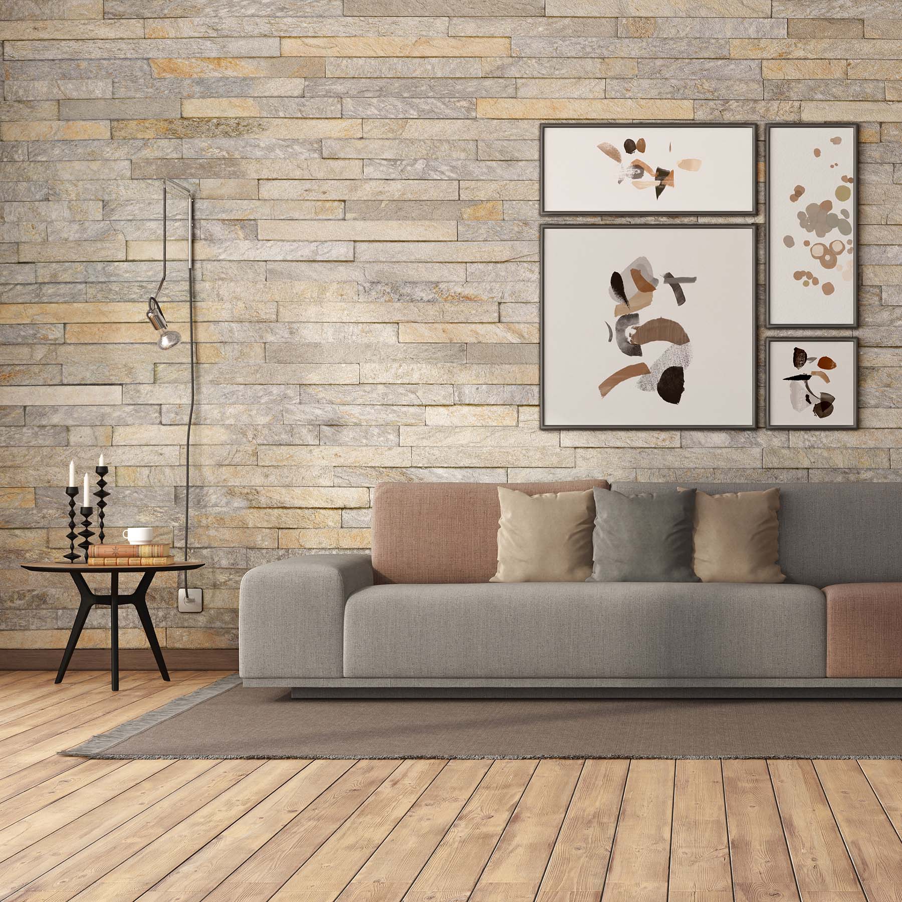 Casadenza - Real Stone Veneer - 3D Fusion - DIY Panels Featured Wall