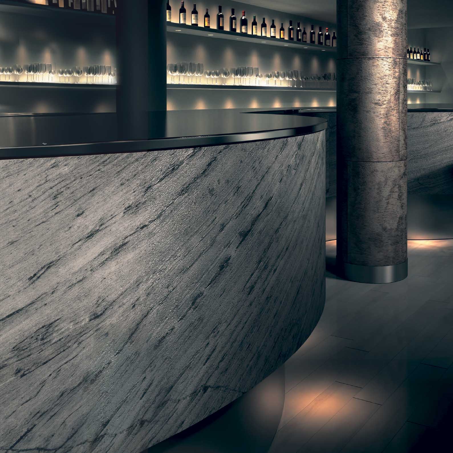 Casadenza Real Stone Veneer Curved Bar Stone