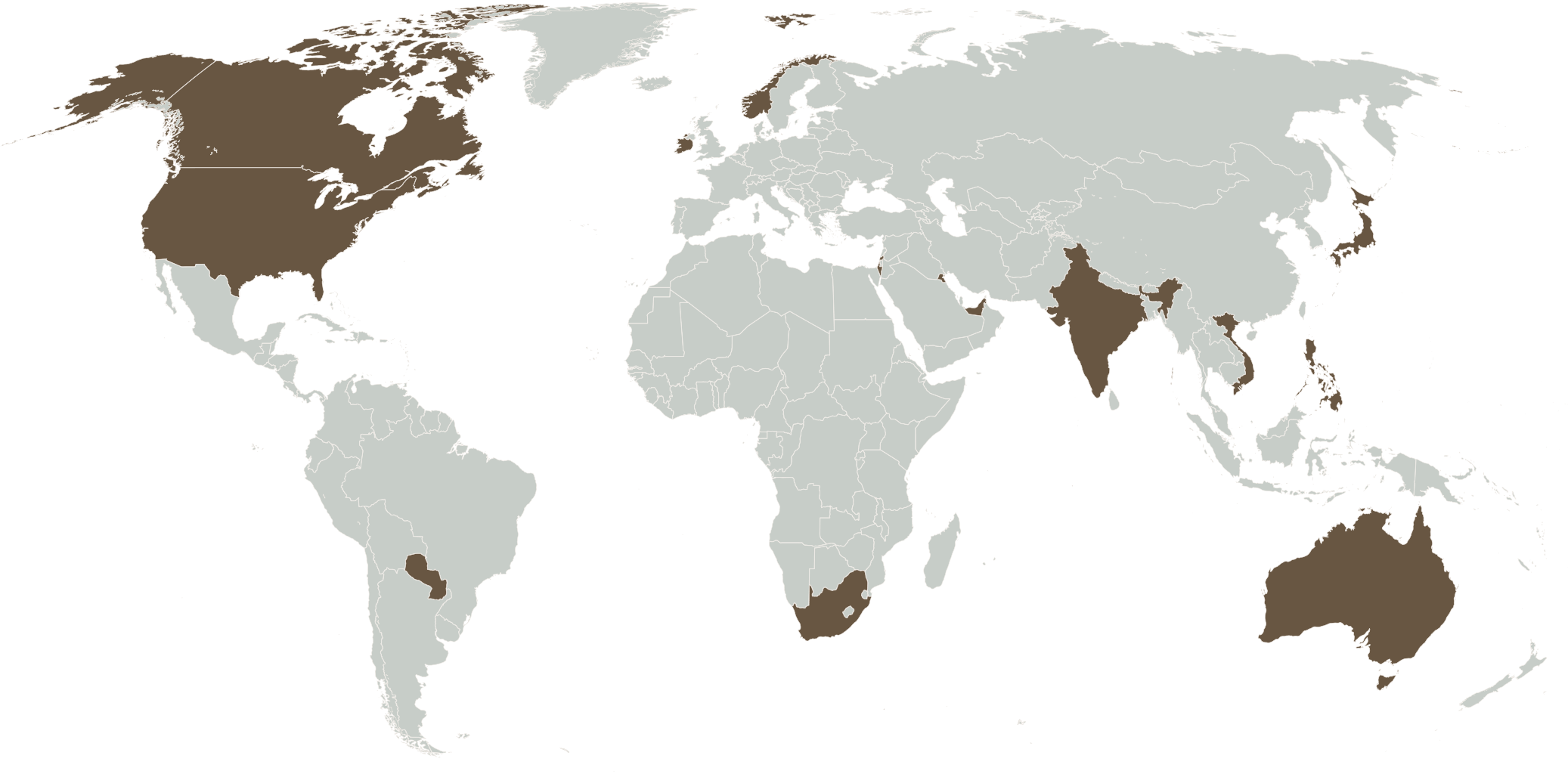Casadenza our global distributor map